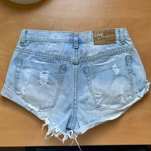 Aritzia One Teaspoon Bandit Distressed Denim Short